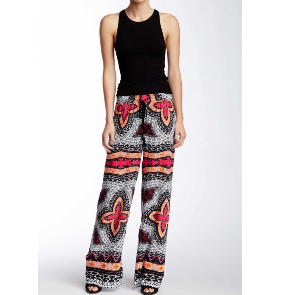 Marrakesh Pant in Black & Vivid Pink
